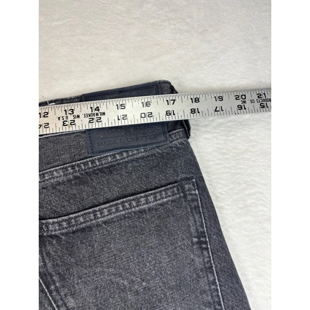 Levis Made & Crafted Studio Taper Mens 34x34 Jeans Fuzzy Black Fade Grungy Denim